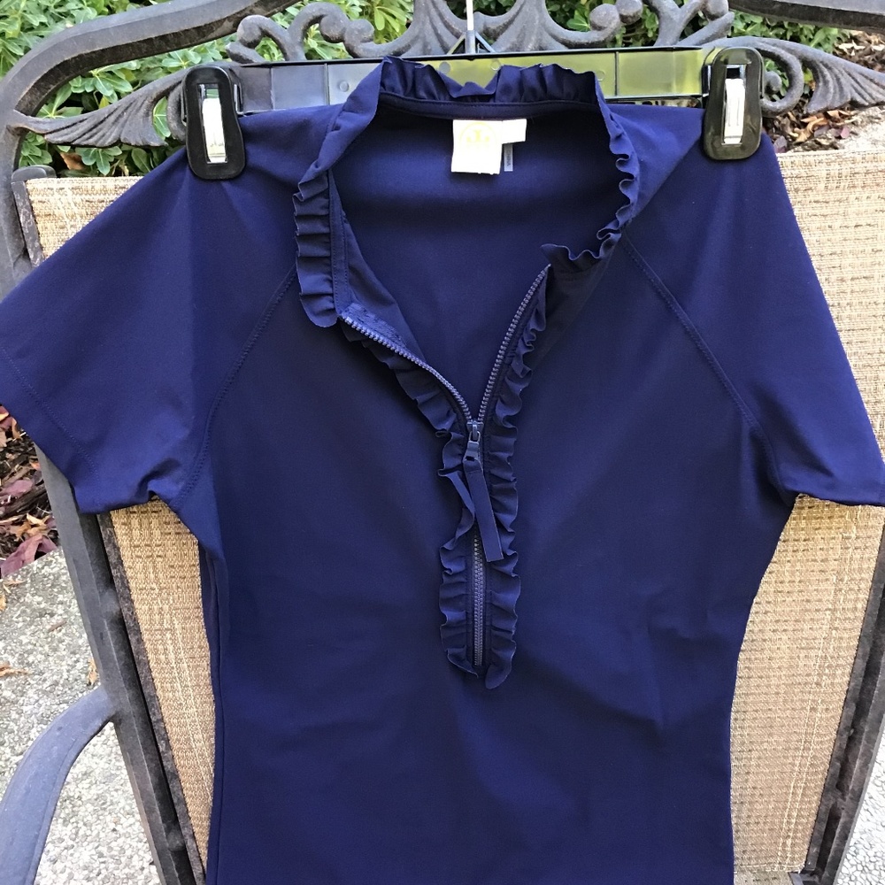 Tory Burch navy 1/2 zip top